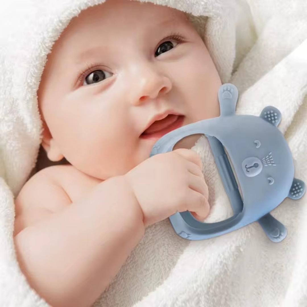 Silicone Baby Teething Ring – Soothing & Cute