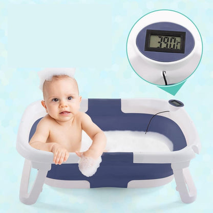 Folding Baby Bathtub with Thermometer – Safety and Comfort Every Day