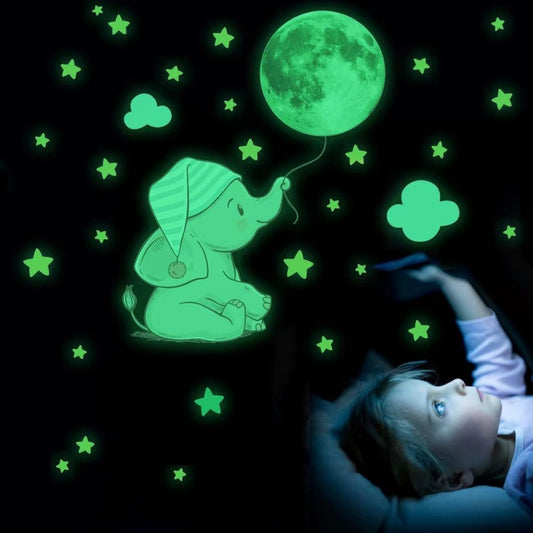 Light-Up Wall Stickers for Children – The Dreaming Elephant &amp; Its Starry Sky