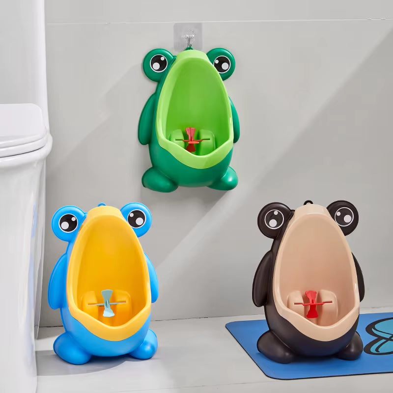 Cartoon Baby Toilet Urinal Boy Wall-Mounted Urinal Frog Shape Boy Standing Urinal Toilet Training Urinal Pot Bébé Toilette