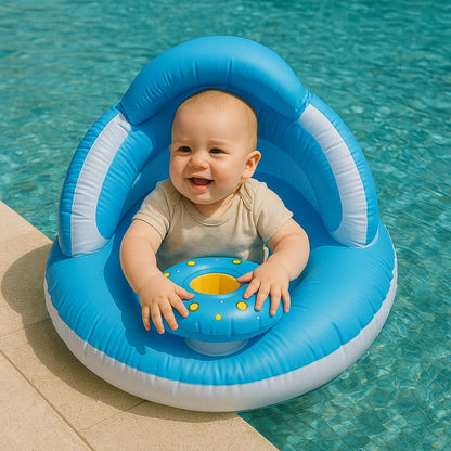 Inflatable Baby Chair with Bottle Holder – For Learning to Sit Up While Having Fun